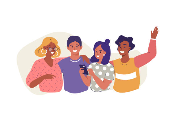 Illustration of friends